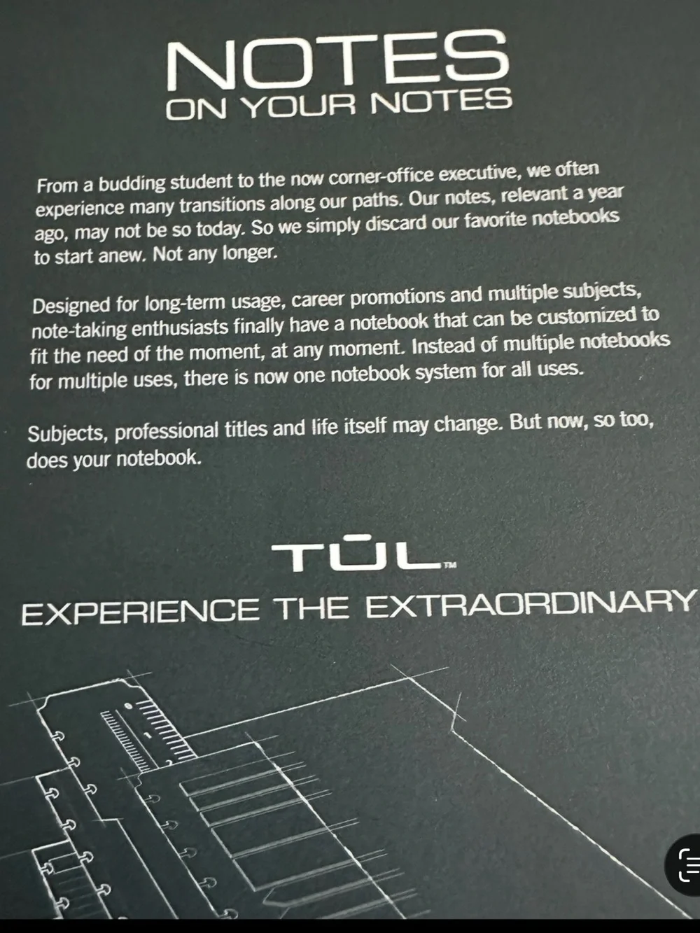 TUL Customer Note-Taking Notebook